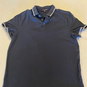 XXL Michael Kors Mens Polo Shirt Blue Short Sleeve Classic Stretch Summer Spring